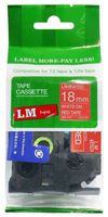 1/Pack LM Tapes - Premium 3/4" White Print on Red Label Compatible with Brother TZe-445 P-Touch Tape and Comes with a Great Tape Color/Size Guide for Easy reordering. 18mm 0.7 Laminated