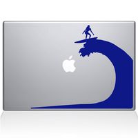 The Decal Guru Big Wave Decal Vinyl Sticker, 13" MacBook Pro (2016 & Newer Models), Dark Blue (1453-MAC-13X-DB)