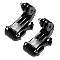 MaximalPower CA GP J-Hook Vertical Surface J-Hook Buckle Mount for GoPro HD Hero 2,3, 3+,4, 5, 2 Pack (Black)