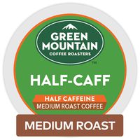 Green Mountain Coffee Roasters Half Caff Keurig Single-Serve K-Cup pods, Medium Roast Coffee, 72 Count