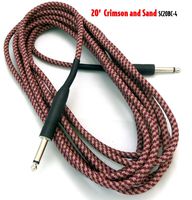 Performance Plus instrument cable, Crimson and Sand (SC20BC-4)