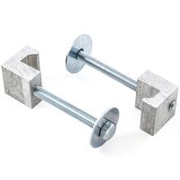 Red Hound Auto Tool Box Tie Downs Premium Aluminum J Hook Crossover Toolbox Pickup Pair 2pc Set