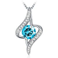J.Rosée The Eye of Lover Blue Sterling Silver Twist Pendant Necklace for Women