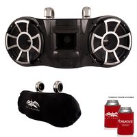 Wet Sounds REV 410 Swivel Clamp Tower Speaker with Wet Sounds Suitz Speaker Covers - Black