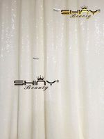 ShinyBeauty Sequin Backdrop Curtains Prom Backgrounds Glitter Photography Back Drop Cover-190921 (8FTx10FT, Ivory)