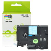 NineLeaf 1 Pack Label Tape Cartridge Compatible for Brother P-Touch Laminated TZ-535 TZe 535 TZe535 TZ535 White on Blue 12mm x 8m 1/2" x26.2ft for P-Touch PT-D210 D200 H110 H100 D400 D600 Label Maker