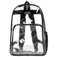 Clear Classic Backpack for Security Checkpoint | Fits 13" Laptops | Black V2
