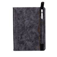 Jennyfly 2018 New iPad 11 Case, PU Leather Smart Auto Wake/Sleep Built-in Pencil Slot & Card Slots &Money Pocket Hands-Free Stand Protective Business Cover for 2018 New iPad Pro 11 Inch - Gray