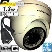 Network IP Camera ventech with Video and Power Over cat5 960P POE (Power Over Ethernet) Outdoor Home Security Surveillance Cam, Night Vision ir led IP66 Waterproof Stabler Connection Compared WiFi
