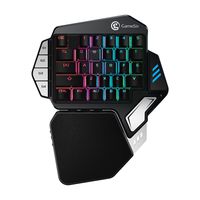 GameSir Mechanical Gaming Keyboard Z1 for PC/Mobile Phone, One-Handed Gaming Keypad with Macro Keys for FPS Game, RGB Backlighting, Anti-ghosting, Blue Key Switches, Built-in Battery (Blue Switch)