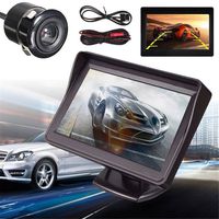 Car Backup Camera Waterproof Rear View Universal Vehicle Reversing System, 4.3" TFT LCD Monitor, Night Vision, For Car/Truck/RV/Van