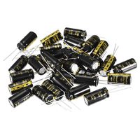 uxcell Aluminum Radial Electrolytic Capacitor with 2200uF 16V 105 Celsius Life 2000H 10 x 20 mm Black 30pcs