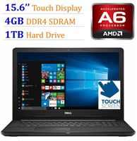 2018 Newest Dell Inspiron i3565 15.6-inch HD LED-Backlit Touchscreen Display Laptop PC, AMD A6-9200 2.0GHz Dual Core Processor, 4GB DDR4, 1TB HDD, DVD-RW, HDMI, Bluetooth, MaxxAudio, Windows 10