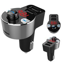 Bluetooth Hands-Free Car Kit FM Transmitter MP3 Player Wireless Radio Adapter 2 USB Car Charger for iPhone iPod Smartphone Musics Transfer to Car Stero System