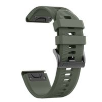 ANCOOL Compatible with Fenix 5 Band Easy Fit 22mm Width Soft Silicone Watch Strap Replacement for Fenix 5/Fenix 5 Plus/Forerunner 935/Approach S60/Quatix 5 - Army Green