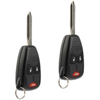 Car Key Fob Keyless Entry Remote fits Chrysler Aspen Pt Cruiser / Dodge Caliber Dakota Durango Magnum Nitro Ram / Jeep Compass Patriot Wrangler / Mitsubishi Raider (OHT692427AA 3-btn), Set of 2