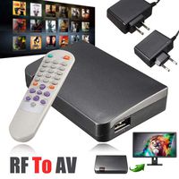 DishyKooker RF to AV Analog TV Receiver Converter Modulator Power Adapter USB with Video US Plug Christmas