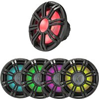 KICKER 45KMF124 12" Weather-Proof Subwoofer for Freeair Applications 45KMG12W 12" LED Grille (Charcoal)