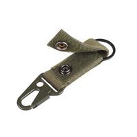 XTACER Tactical Molle Key Ring Gear Keeper Keychain Snap Secure Belt Webbing Keychain (Green)