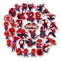 Spider-Man Stickers Laptop Stickers Waterproof Skateboard Snowboard Car Bicycle Luggage Decal 35pcs Pack (Spider-Man)