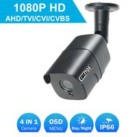 1080P CCTV Bullet Security Camera, EWETON 1920TVL 2.0MP HD 4-in-1 AHD/TVI/CVI/CVBS Weatherproof Outdoor Surveillance Camera, 3.6mm Lens 36 LED 115ft IR Night Vision, Aluminum Alloy Housing