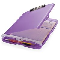 Officemate Slim Clipboard Storage Box, Translucent Purple (83305)