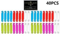 Counting Mars 40 Pcs Cable Tags Cable Lables for Organizing Wire Tags and Identifying Cables Tags Write On, Multicolored