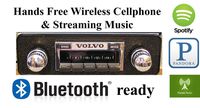 Bluetooth Enabled Stereo for 1961-1971 Volvo P1800, P1800S, P1800ES USA-630 II High Power 300 watt AM FM Car Stereo / Radio USB, Aux, iPod inputs