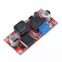 Voltage Regulator Board, DROK DC 3V-35V to 1.2-30V Auto Step Up Down Volt Converter 2A 24W LM2587 Buck Boost Converter Module 5V 6V 9V 12V 24V Solar Battery Energy Power Supply Charging Board