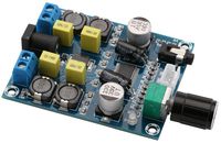 Yeeco Audio Amplifier Board Dual Channel 45W+45W DC 12V-28V Digital Power Audio Amplifier Board 24V Car Audio Stereo Amplifier Module with Volume Knob & 3.5MM Input for Audio System DIY Speakers