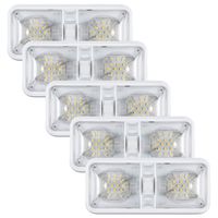 Kohree 12V Led RV Ceiling Dome Light RV Interior Lighting for Trailer Camper with Switch, Natural White 4000-4500K 600 Lumens (Pack of 5)