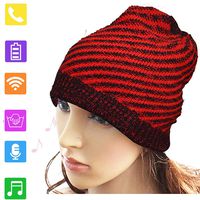 BGJOY Bluetooth Beanie with Headphones Wireless Bluetooth Hat, Stereo Smart Beanie Headset Musical Knit Headphone Speaker Hat Speakerphone Cap, Built-in Microphone, Music Hat for Travelling (Stripe)