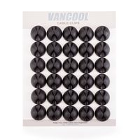 VANCOOL 30-Pack Cable Clips with Self Adhesive Back, Cable and Electric Wire Organizer