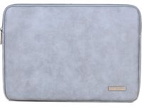 15.6 Inch PU Leather Padded Laptop Sleeve HBLOOMYST 15 Inch Frosted Protective Notebook Bag Computer Case Cover for MacBook Pro MacBook Air Chromebook Acer Dell HP Samsung Sony (Blue)