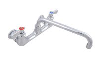 BK Resources BKF-8-G OptiFlow Heavy Duty 8" On Center Splash Mount Faucet with 8" Swing Spout