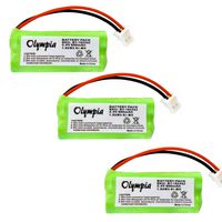 3 Pack Replacement Battery for RCA VISYS 25212 Cordless Phone (800mAh, 2.4V, NI-MH)