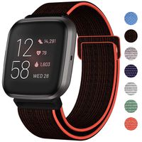 HAPAW Nylon Bands Compatible with Fitbit Versa/Versa 2, Soft Adjustable Breathable Sport Replacement Strap Band Accessories Wristband Women Man for Versa Smartwatch