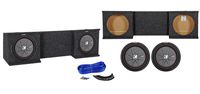 2 Kicker 12" Subwoofers+Sub Box Enclosure for Nissan Titan Xcab King Cab 2004-17