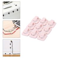 Cable Clips Adhesive Cable Management Zip Tie for Wall Desk Floor Car 36pcs (Pink)