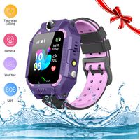 ZQTECH Smart Watch for Kids GPS Tracker - IP67 Waterproof Smartwatches with SOS Voice Chat Camera Math Game Alarm Clock Digital Wrist Watch Smartwatch Girls Boys Birthday Gifts (01 Blue)