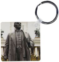 3dRose Russia. Moscow. VDNKh, Lenin Statue - EU26 IHO0219 - Inger Hogstrom - Key Chains, 2.25 x 4.5 inches, set of 2 (kc_82535_1)