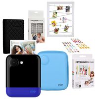 Polaroid POP 2.0 2 in 1 Instant Print Digital Camera (Blue) Starter Bundle with Eva Case
