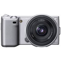 Sony Alpha NEX-5A/S Digital Camera with 16mm f/2.8 Lens (Silver) (OLD MODEL)