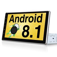 PUMPKIN 10.1 Inch Android 8.1 Car Stereo Single Din with GPS, WiFi, Support Backup Camera, 128GB USB, Android Auto, Detachable IPS Touch Screen, 1 Din 2 Din Universal