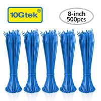 Zip Ties (500pcs) Self-Locking 8 Inch Nylon Cable Ties in Blue