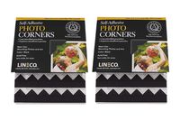 Lineco Self-Adhesive Acid-Free Photo Corners, 0.5 inches, Black, Package of 252 (533-0024PS). Pack of 2