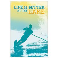Tree-Free Greetings EcoNotes Stationary- Blank Note Cards with Envelopes, 4" x 6", Better At The Lake, Boxed Set of 12 (FS56662)
