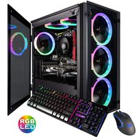 CUK Stratos Micro Gaming Desktop (Intel i7-9700, 16GB DDR4 RAM, 512GB NVMe SSD, NVIDIA GeForce GTX 1060 3GB, 600W Gold PSU, Windows 10 Home) Gamer PC Computer