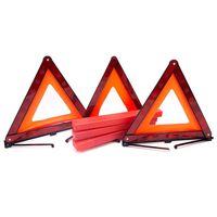 Fasmov Triple Warning Triangle Emergency Warning Triangle Reflector Safety Triangle Kit,3-Pack