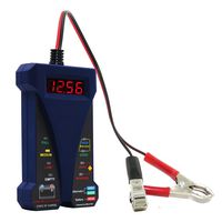 MOTOPOWER MP0514B 12V Digital Battery Tester Voltmeter and Charging System Analyzer with LCD Display and LED Indication - Blue Rubber Paint